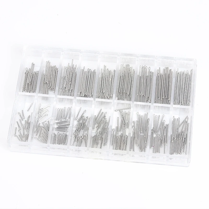 360PCS Watch Band Link Pins Watch Strap Links Beads Split Pin Connect Bar Hairpin Pin Watchmaker Repair Tool Stainless Steel