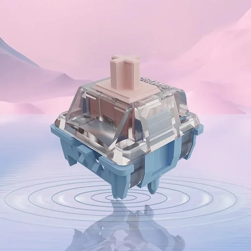 Gateron Melodic Switches Clicky Tactile 60g MX Switch Mechanical Keyboard Factory Lubed PC PA66 POM Long Spring Dual Rail Click