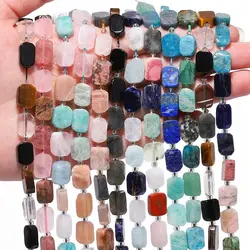 8x12mm Natural Rectangle Quartz Amethyst Stone Beads Loose Beads For Jewelry Making DIY Charms Necklace Bracelets Crafts