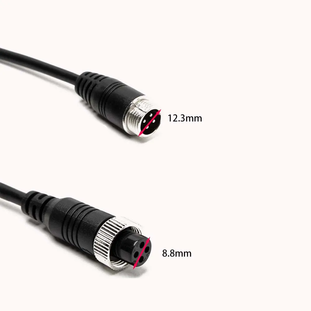 5M/10M/15M/20M/ 4 PIN Aviation Connector Cable Video＆ Extension Video Power Audio Cords for Truck/Trailer/Bus/Motorhome