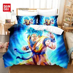 Dragon Ball Animação Conjunto de cama infantil, capa de edredão, fronha, solteiro, gêmeo, duplo, completo, rainha, king size, decoração do quarto, Goku