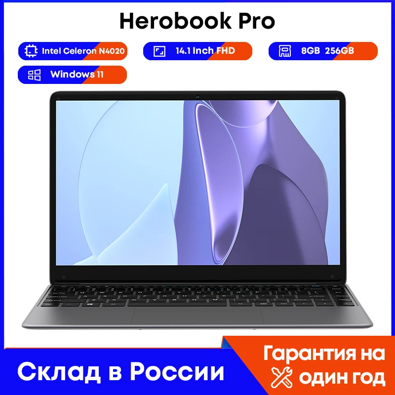 CHUWI 15,6 "HeroBook Plus Chuwi 14,1" HeroBook Pro portátil Intel N4020 8GB RAM 256GB SSD 1920*1080P ordenador Windows 11 portátiles