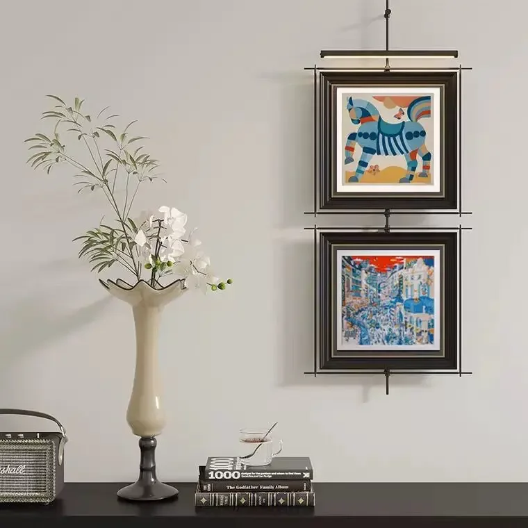 medieval style bedside painting porch decoration hanging metal lamp painting wall