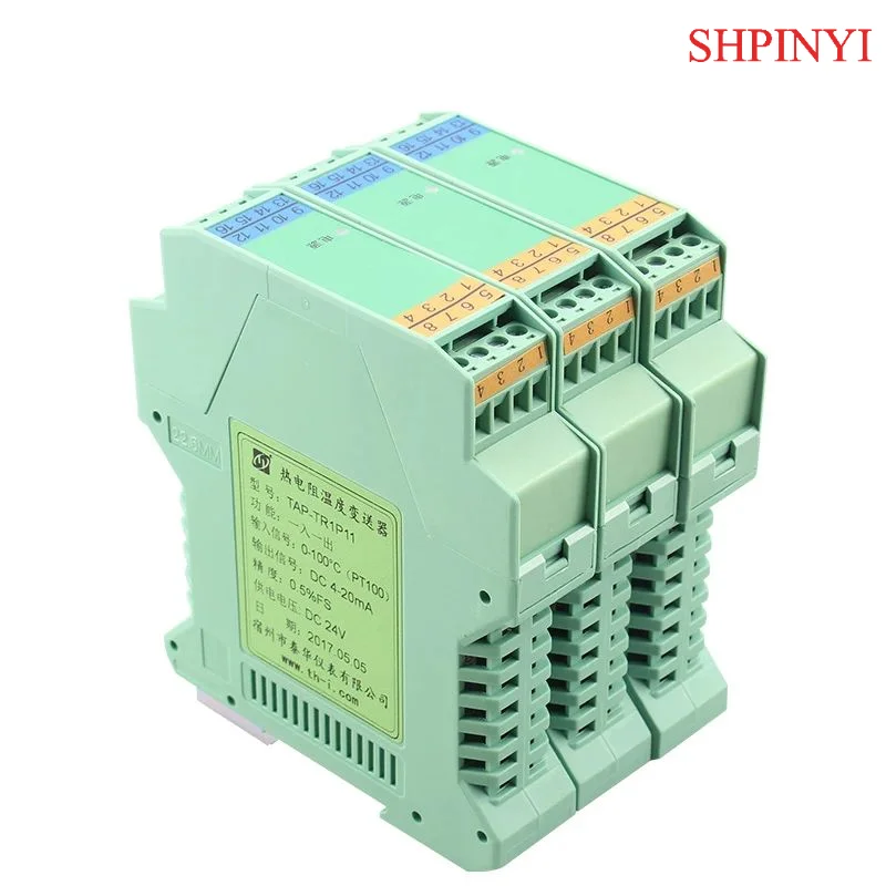 TAP-TR Industrial Thermal Resistance Temp Isolation Transmitter, Pt100/Cu50, 4-20mA Output, 1-In 2-Out, High Stability