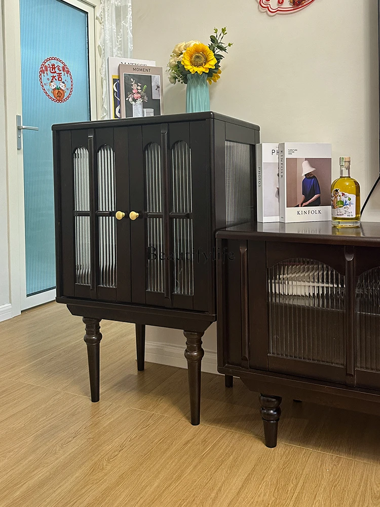 

French-Style Solid Wood Corner Cabinet American-Style Wall-Mounted Simple Locker