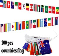 World Flags International Flags 100 Countries Hanging String Flags National Bunting Pennant Banner for Sports School Club