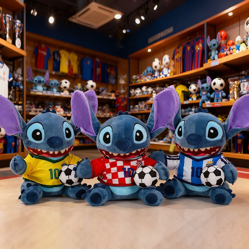 

Disney Stitch Football милая кукла плюшевая игрушка кукла регдолл подушка детский подарок на день рождения