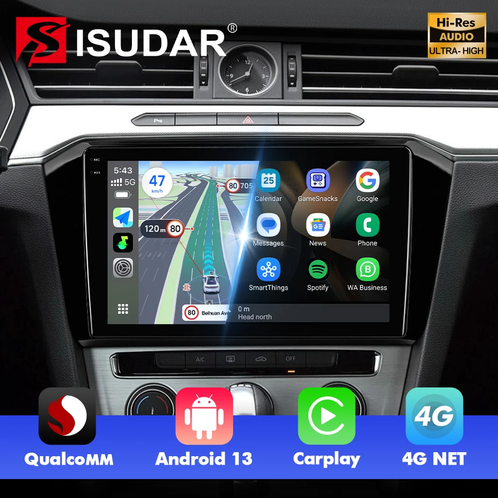 Qualcomm Android 13 для VW Volkswagen Passat B8 Magotan 2014 + стерео мультимедиа CarPlay android auto 4G + Wi-Fi камера радио Fascia