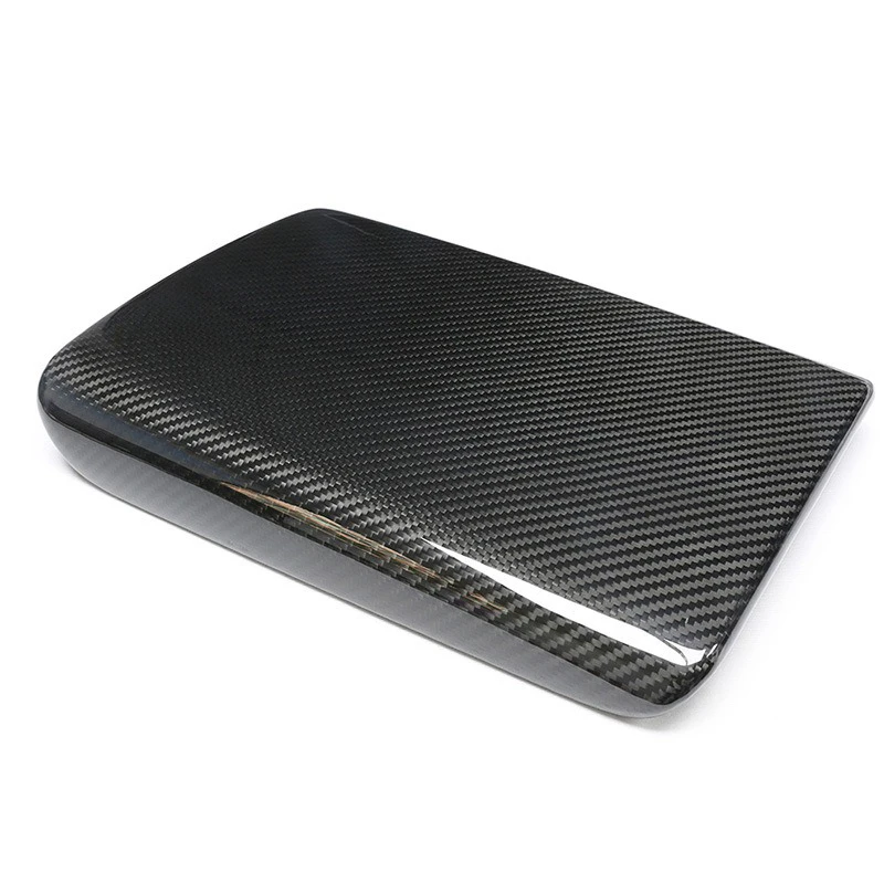 Suitable for Tesla Model S X modified dry carbon fiber interior armrest box rear display box