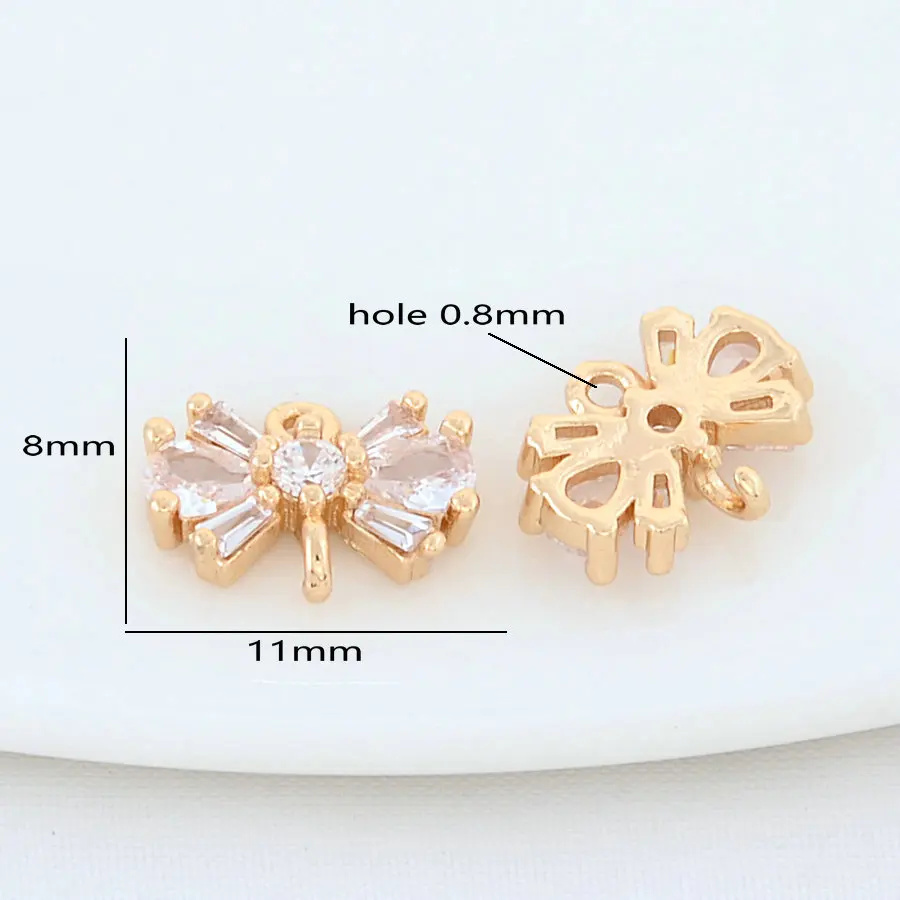 8*11MM Gold Color Brass Butterfly Connector Charms Pendants Necklace Earrings Jewelry Making Supplies Accessories