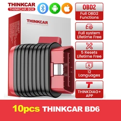 VIP 10pcs THINKCA BD6 OBD2 Scanner All Cars Full System Diagnosis Lifetime Free for all Cars