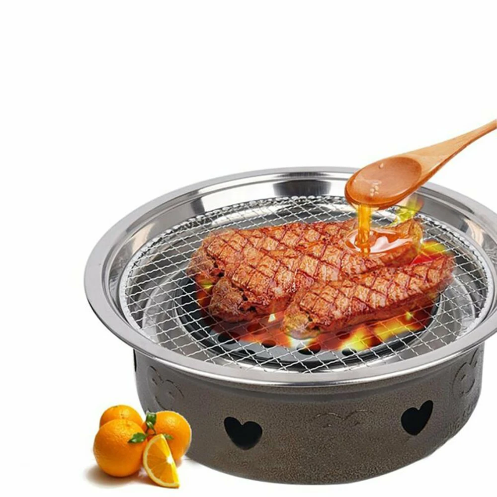 5pcs Grill Racks Round Disposable Wire Net Grill Racks Iron Roast Grate Cooking Barbecue BBQ 25CM 28CM 33CM Cooking Net Tool