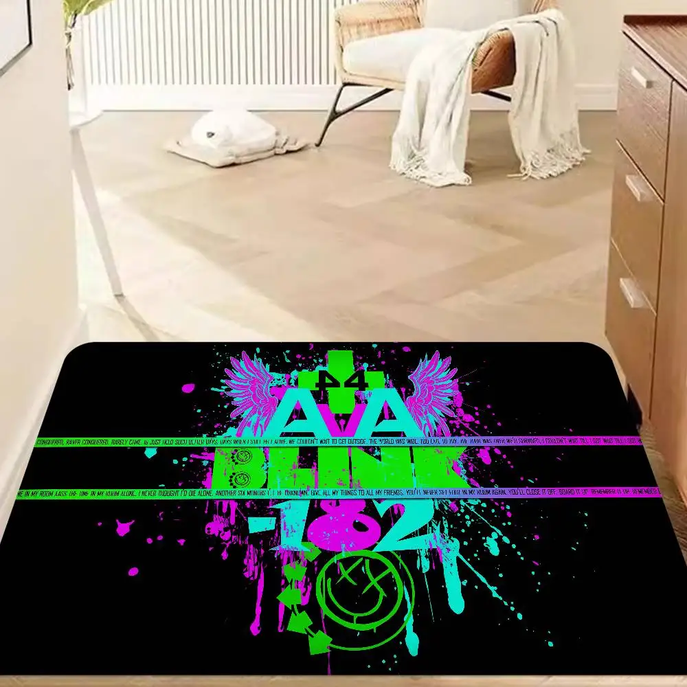 B-BLINK-182 Band Floor Mat Cheaper Anti-slip Modern Living Room Balcony Printed Bedside Mats