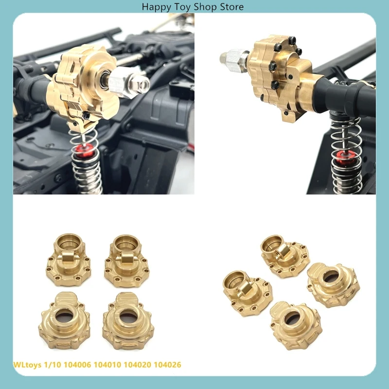

WLtoys 104006 104010 104020 104026 RC Car Brass Upgrade Rear Hub Spare Parts​