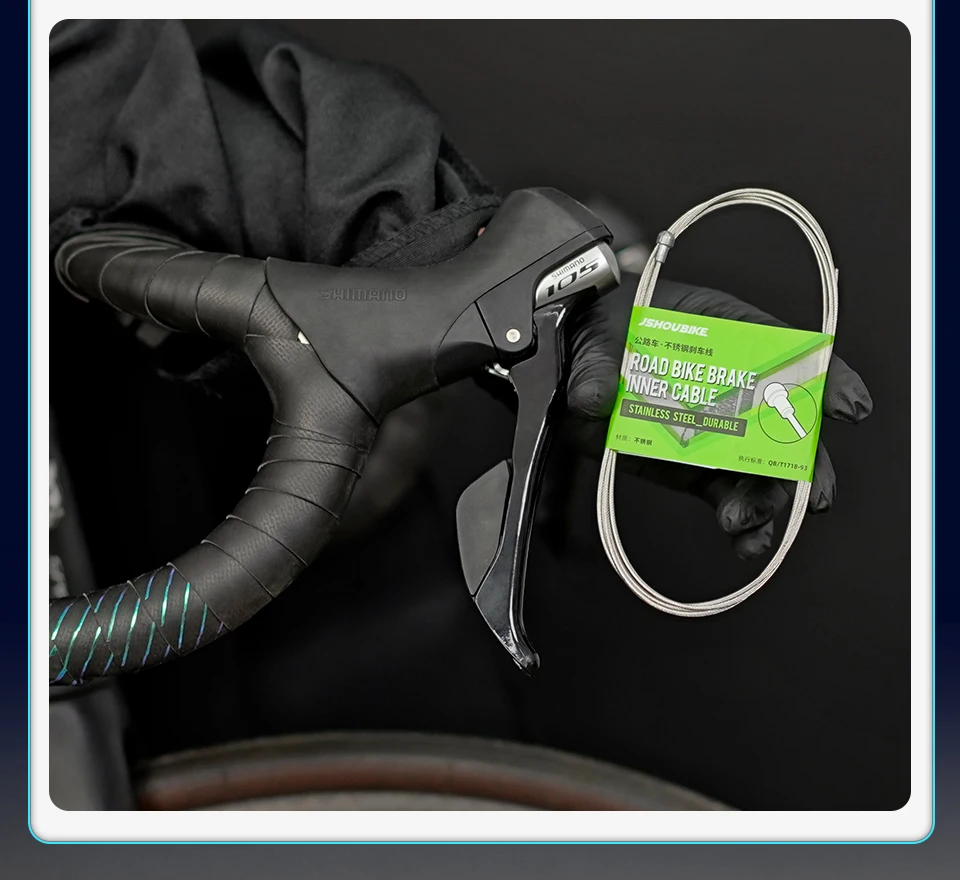 JSHOUBIKE 1/2/20 Stück MTB/Rennrad Innen-Schalt- und Bremsseil 2,1 m/2,3 m/5 m, robustes Edelstahlseil für Renn- und Mountainbikes – Detail 14