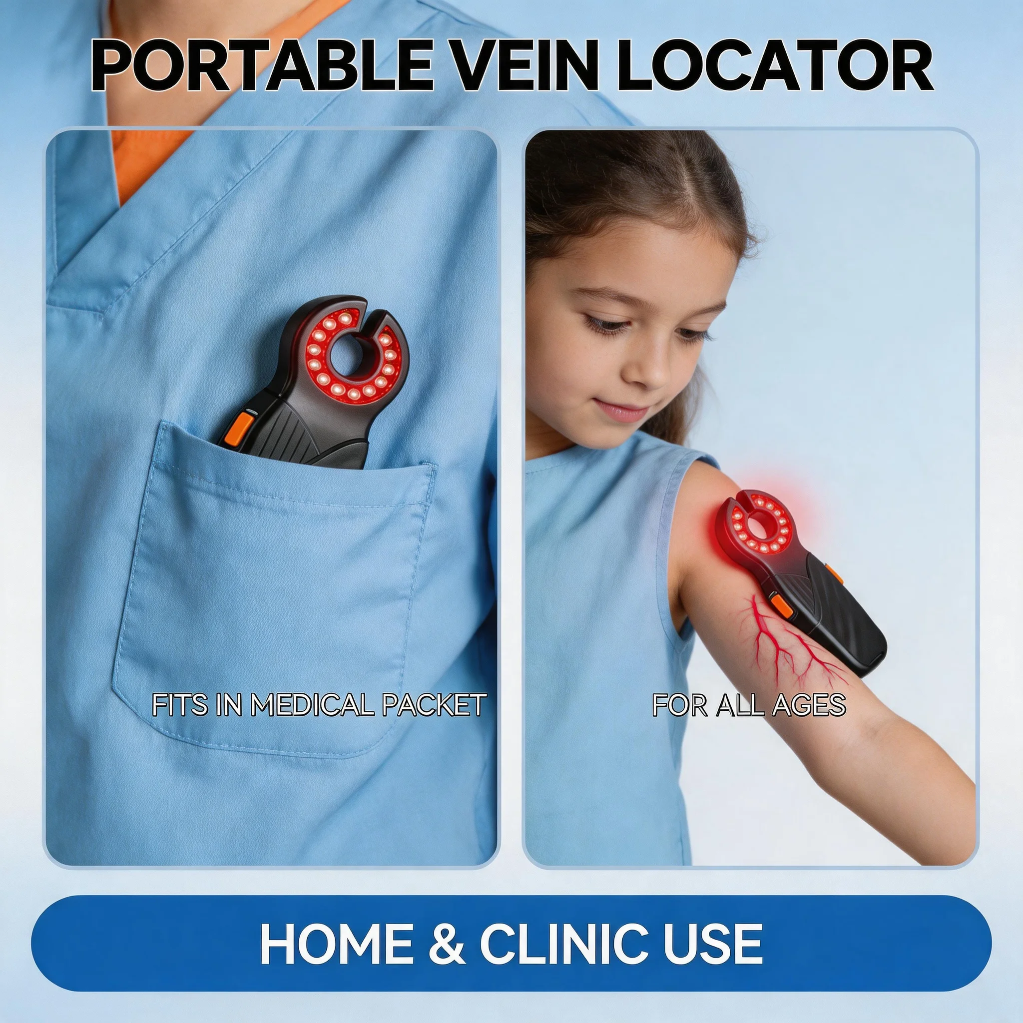 JianYouCare Medical Vein Finder Locator Nurse Injection Help Rechargeable Vein Viewer Detector Clear Imaging display Clinic home