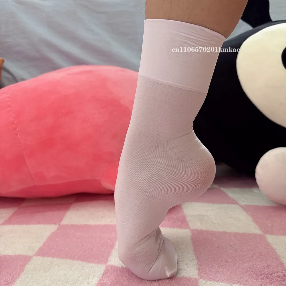 

Впитывающие балетные танцевальные носки, женские невидимые колготки со средней подушкой для практики телесного цвета, белый нейлон, многослойные