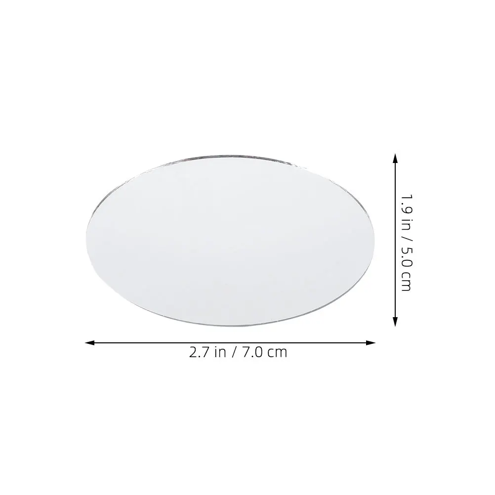 10Pcs Oval Glass Mirror Lenses Durable Lightweight for Travel Crafts Decor Small Glass Mirror Small Mirrors Craft Mirrors