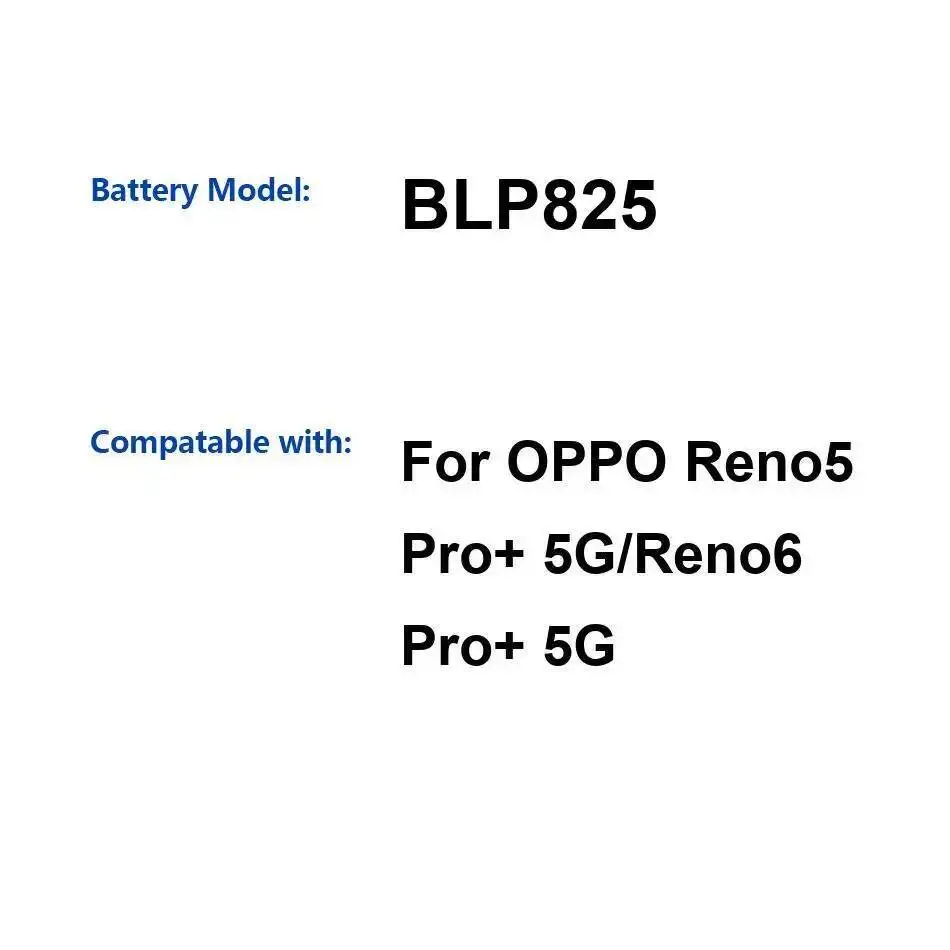 

Легкий аккумулятор мобильного телефона 4500 мАч для Oppo Reno 5 6 Pro Plus 5G BLP825
