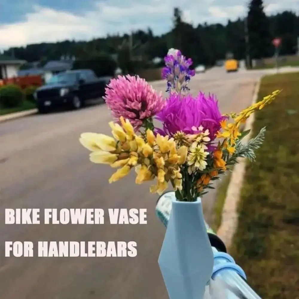 New Silicone Bike Flower Vase Bicycle Accessories Portable Mini Vase Handlebars Funny Small Flower Vase