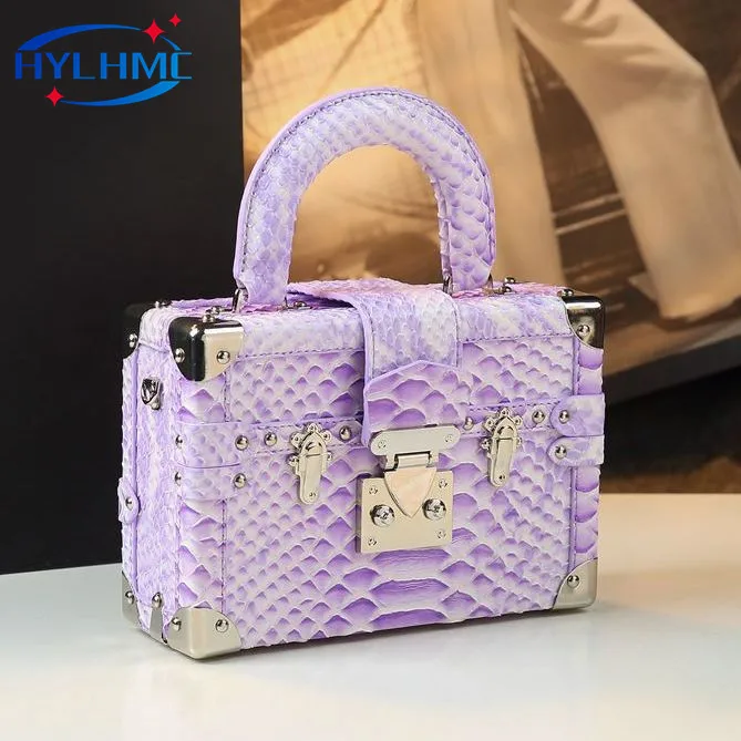 

Light Luxury Leather Women Handbag Box Bag Niche High-grade Crocodile Print Small Square Bag Women's Fashion Hand Crossbody Bags