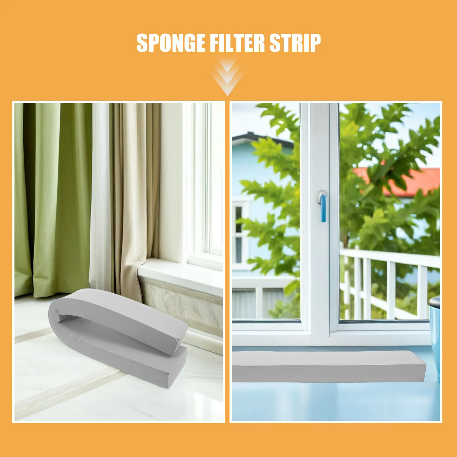 2Pcs Window Sill Moisture Absorption Sponge Strip High Density Reusable Condensation Remover Barrier 20x2.8x1.2