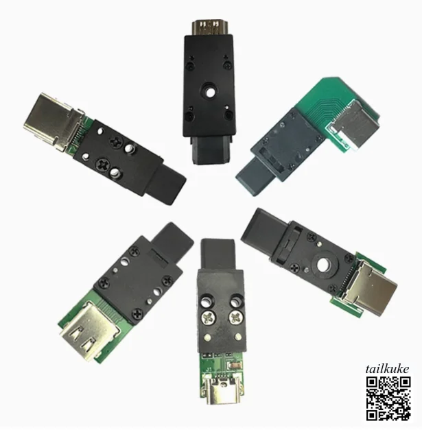 

Адаптер разъема тестовой головки Type-c Micro Hdmi, полностью пластиковый 24-контактный разъем «папа-мама»