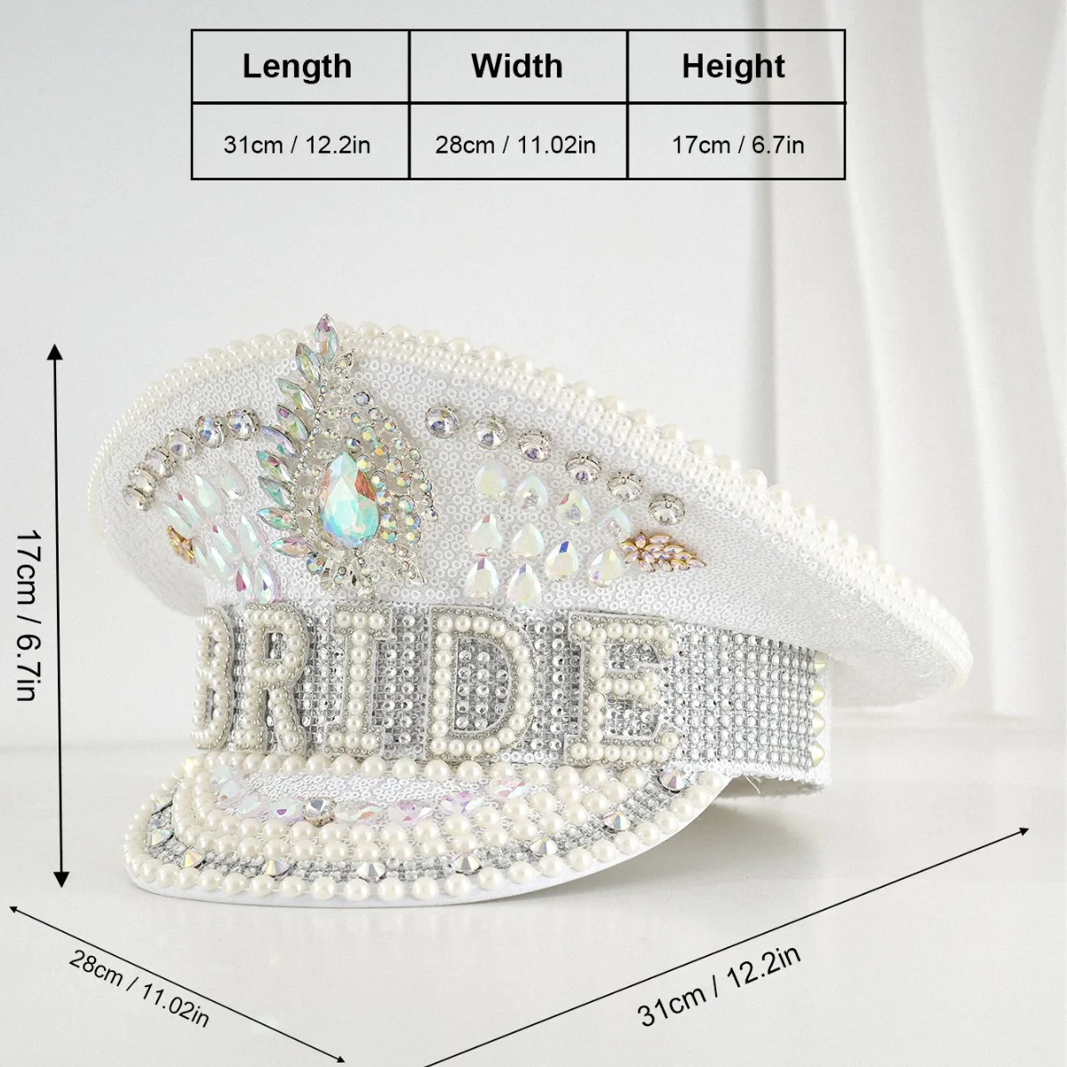 HongLuan Yellow Laser Leather Loop Captain Hat Rhinestone & Military Caps for Woman, Rave Festivals Accessories ＆ Party Cap Man