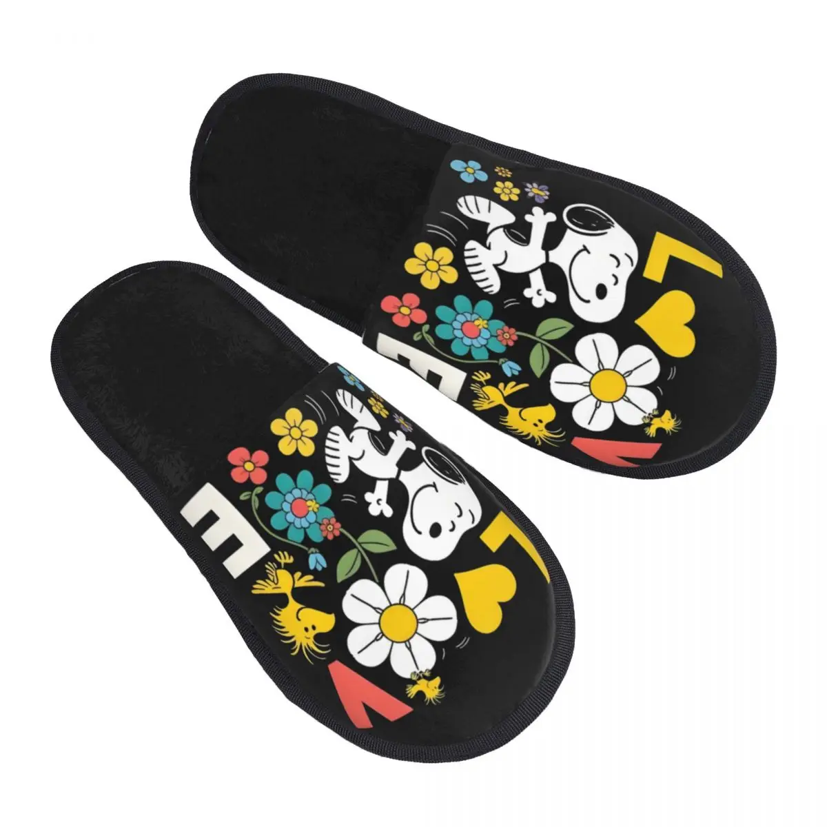 

Домашние тапочки с рисунком Снупи на заказ, женские мягкие тапочки из пены с эффектом памяти для собак, аниме, кавайные тапочки без шнуровки для спальни