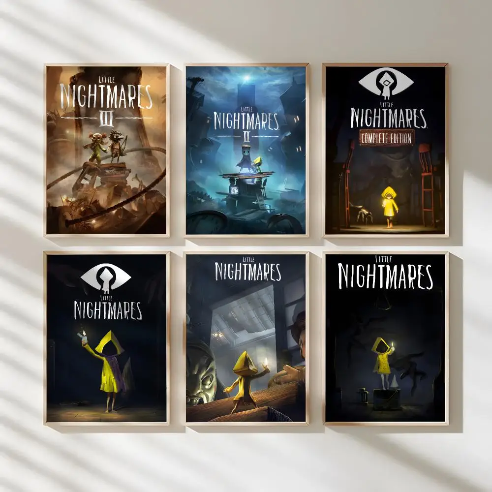 Game L-Little Nightmares Anime Poster Waterproof Canvas Art Wrinkle Free Wall Hanging For Home Living Room Bedroom Decor