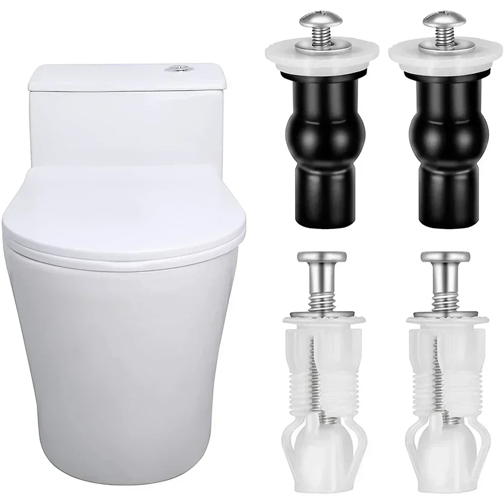 4x Top Fix Toilet Seat Screws Nut Cover Lid Pan Fixing WC Blind Hole Fitting Kits Universal Bathroom Accessories NEW