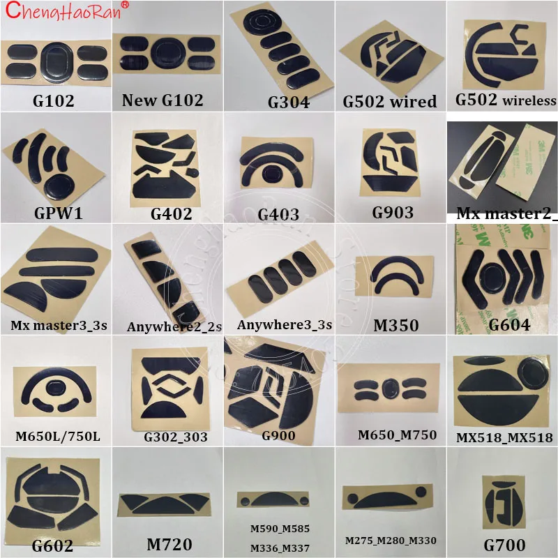 1PC Mouse Pads For Logitech G102G304G502 Wired/Wireless G602G402G403G903 MX Master2/2S/3 3S M350 M650/M750 With 3M Adhesive Back