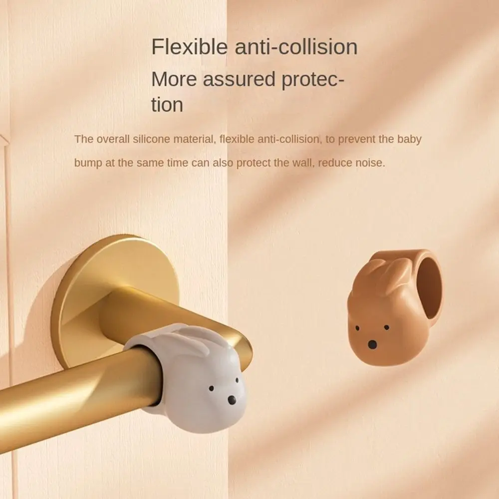 New Silicone Door Handle Crash Pad Anti-damage Wall Protectors Door Stopper Furniture Fittings Doorstop Door