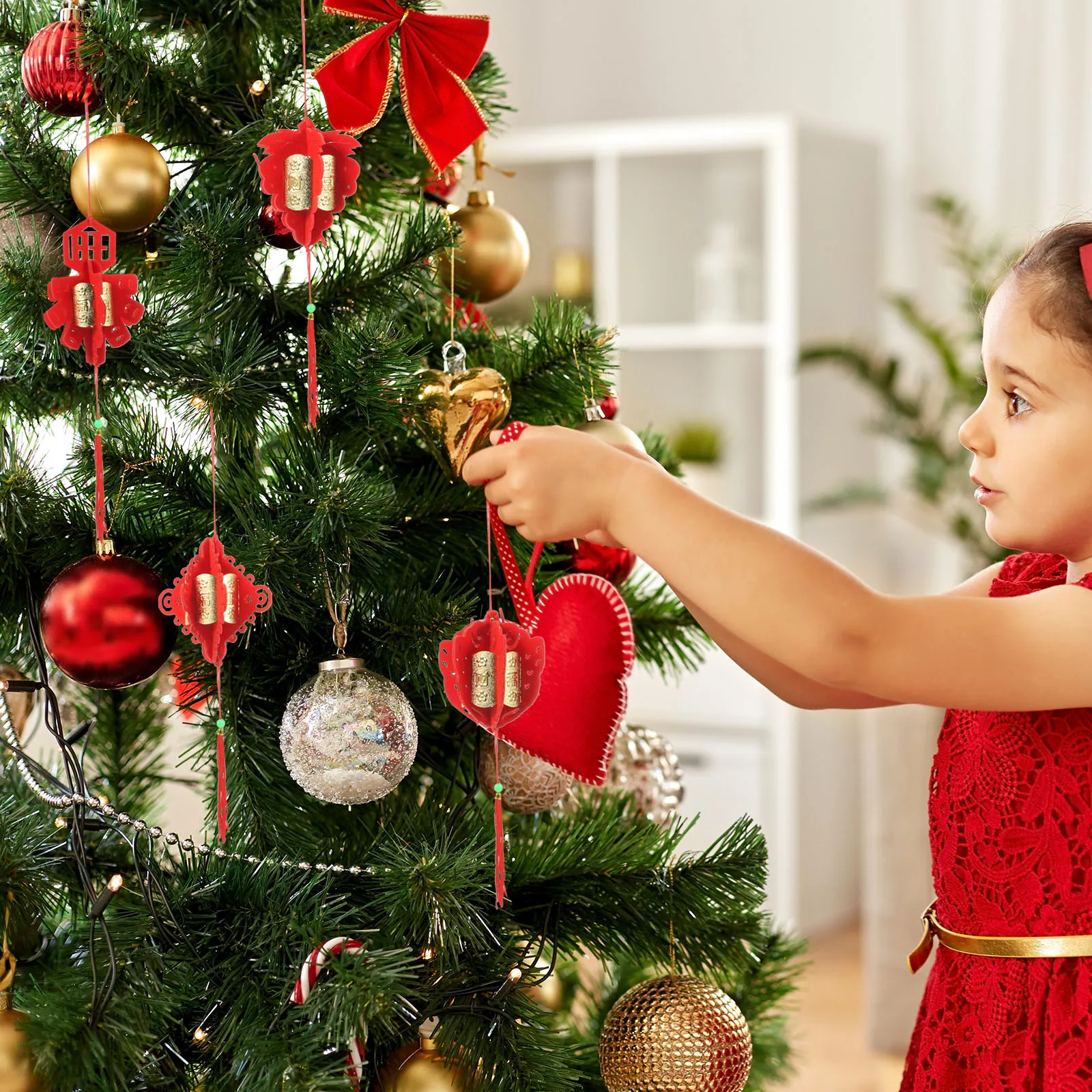 

1Set Chinese New Year Bonsai Hanging Pendant Chinese Style Spring Festival Decor for Home Office Mall Decoration