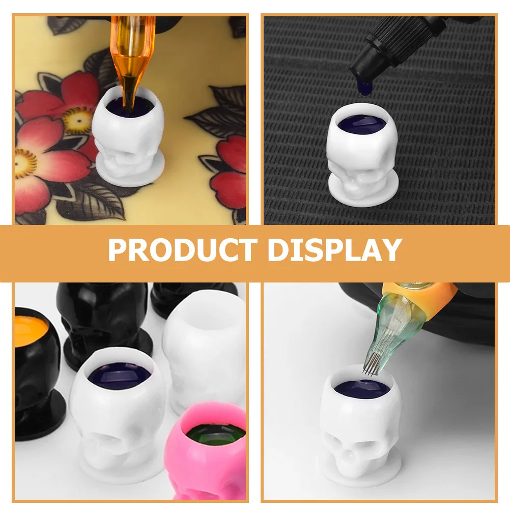 200 Pcs Ink Cup Pot Holder Pigment Caps Cups for Tattooing Disposable Medium Containers Small