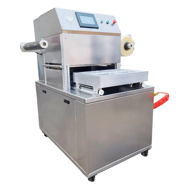 Automatic MAP Modified Atmosphere Food Meat Tray Packaging Sealing Machine with Gas Filling for Fresh Meat Custom