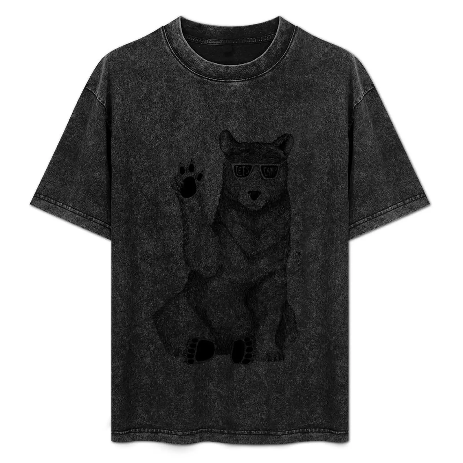 

Let's Camp T-Shirt Casual Simple Design Short Sleeve Shirt