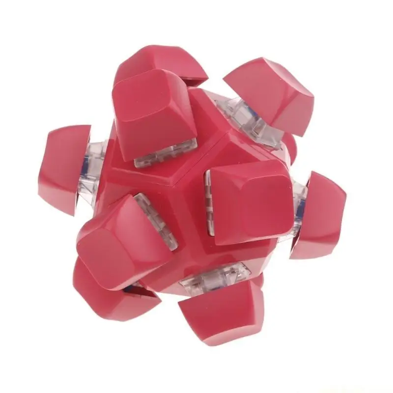 12 Sided RubiksCubes Mechanical Keyboards 1-Key Switches Tester Keychain