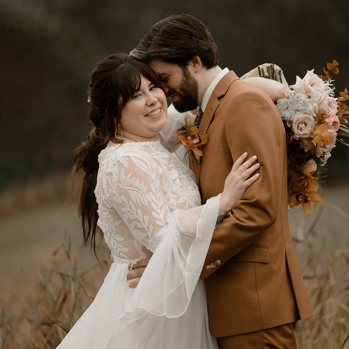 Long Fit And Flare Batwing Sleeves Leaf Lace Boho Wedding Dress Beach Customized Chiffon Plus Size Backless Lace Up Bridal Gowns