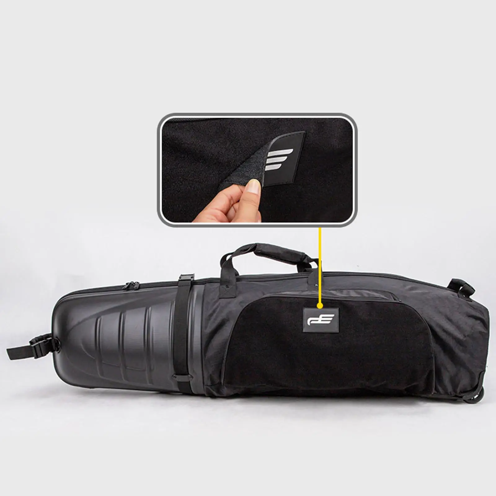 Golf Club Travel Cover Hard Shell Wheeled Bag 1680D Waterproof Storage Luggage for Airline Use