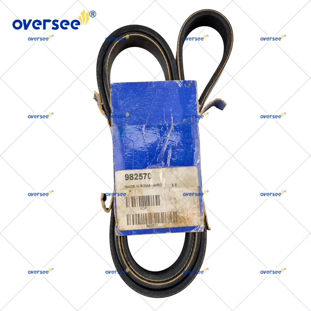 Genuine Ribbed V Belt 982570 for Volvo Penta D9 D11 Engine 8PK1575 OEM New Belts