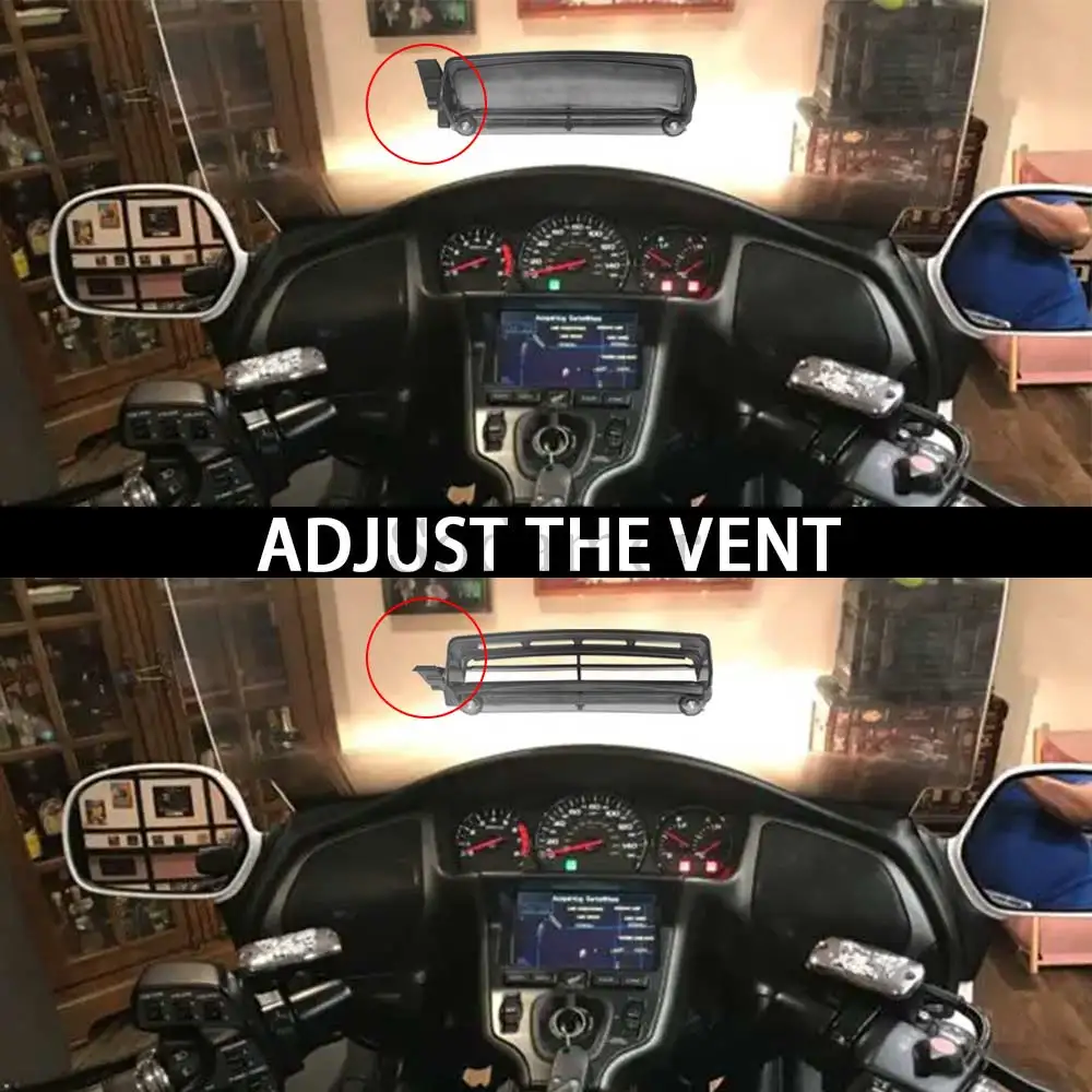 الزجاج الأمامي لتدفق الهواء النقي تنفيس الدخان/نافذة الزجاج الأمامي الشفافة لهوندا الذهب الجناح GL1800 GL1800HP GL1800BM GL1800P 2001-2017