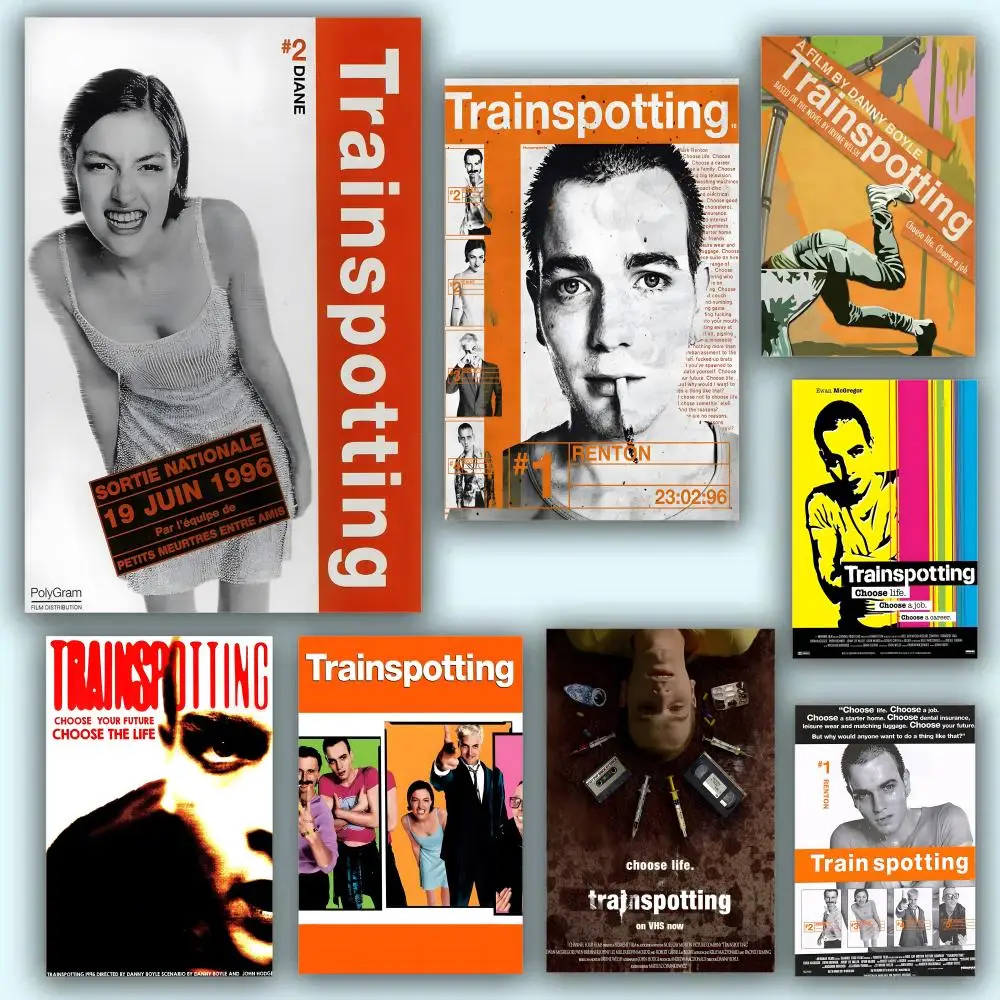 Trainspotting-Póster de película clásica HD, Anime, tema novedoso, cantante/OST/película, autoadhesivo impermeable, decoración del hogar