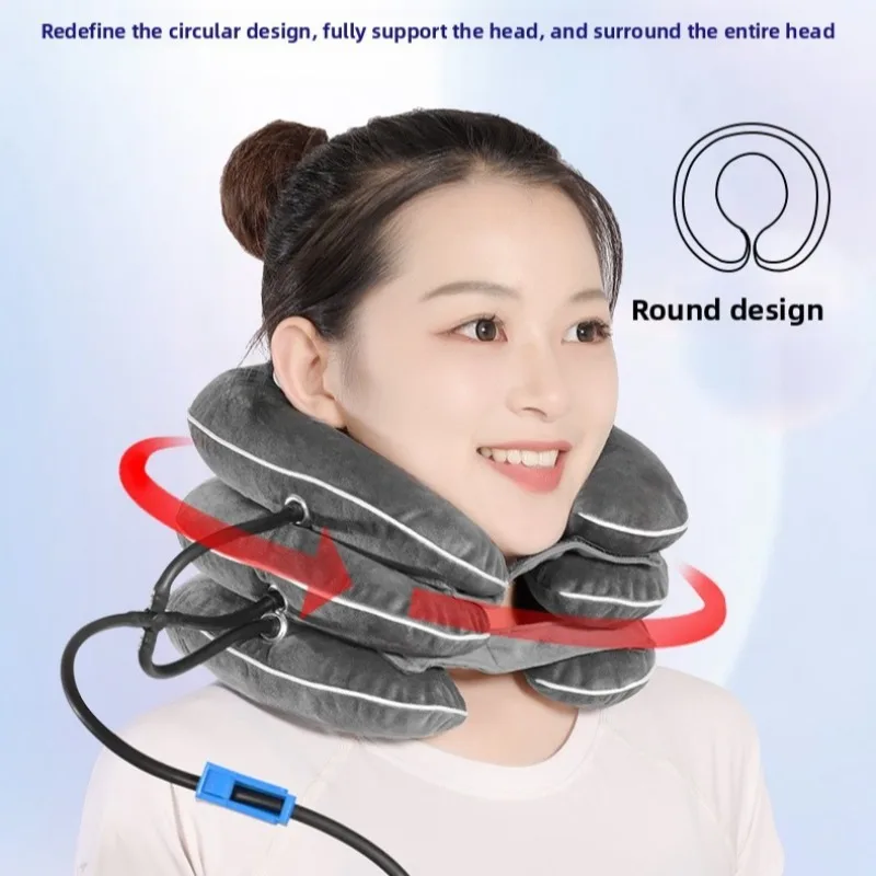 NEW Inflatable Cervical Neck Traction Device for Chronic Pain Relief Spine Alignment Shoulder Stiffness Home Use