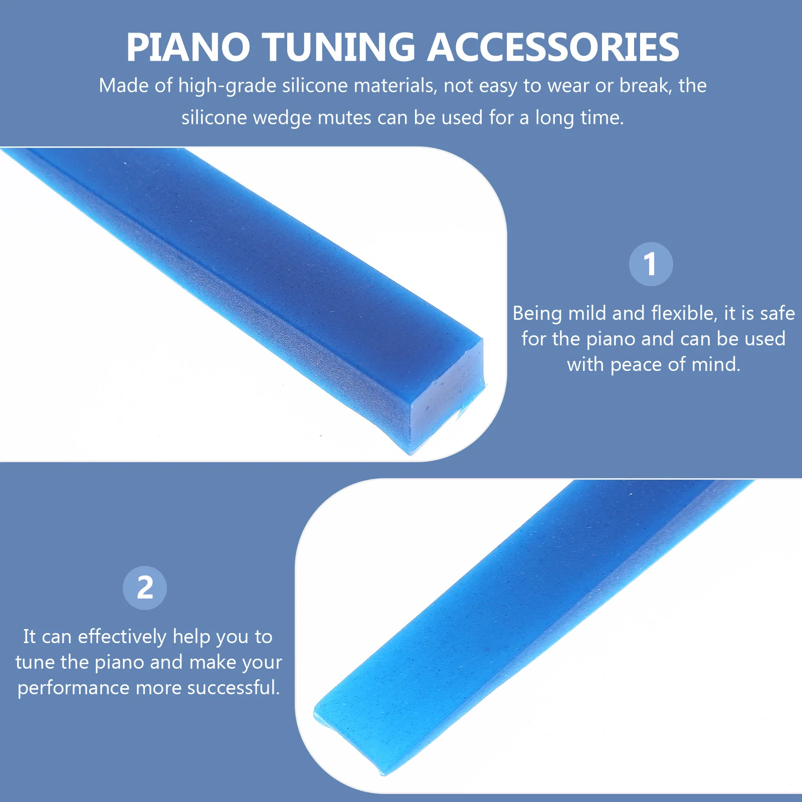 

4pcs Wedge Mute Silicone Piano Tuning Tools Wedge Accessories Silica Gel Mutes Long Lasting Safe Piano Supplies Tuning Parts
