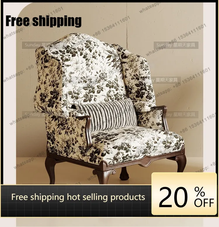 Factory Direct printed fabric single sofa with armrest in the living room