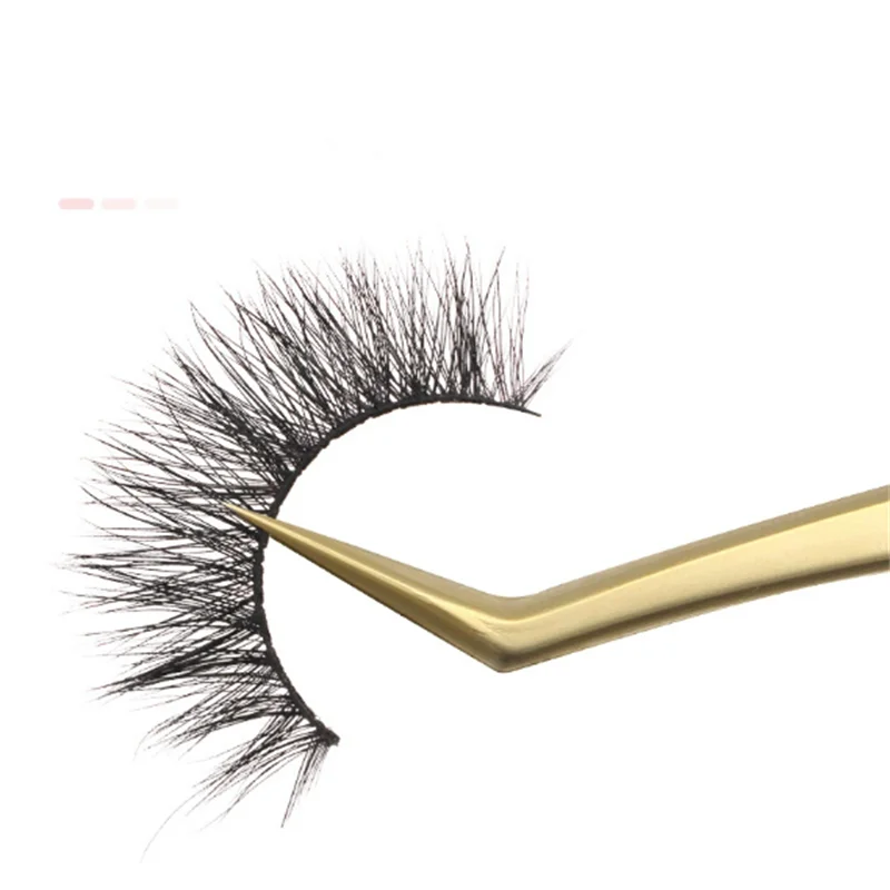 Halblange künstliche Katzenaugenwimpern aus Nerzfell, dreidimensionale lockige und voluminöse Wimpern für das halbe Auge