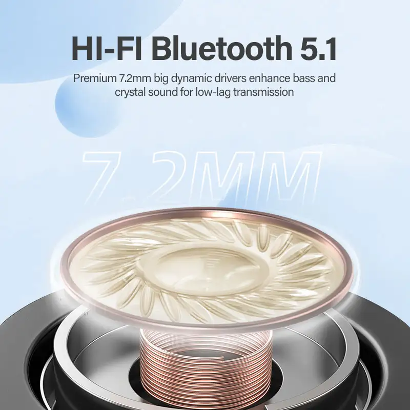 QCY T13 True Wireless Earbuds Bluetooth 5.1 Earphones 7.2mm Drivers with Big Bass 40H Long Playtime Fast Charge Water-Resistant - 3