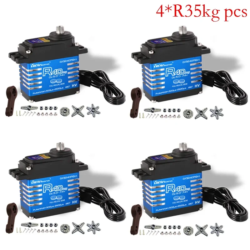 Waterdichte IP68 Servo 35 40 55 60 70 KG Alle stalen tandwielkast Digitale Servo's Voor rc accessoires 1/8 1/10 afstandsbediening speelgoed auto