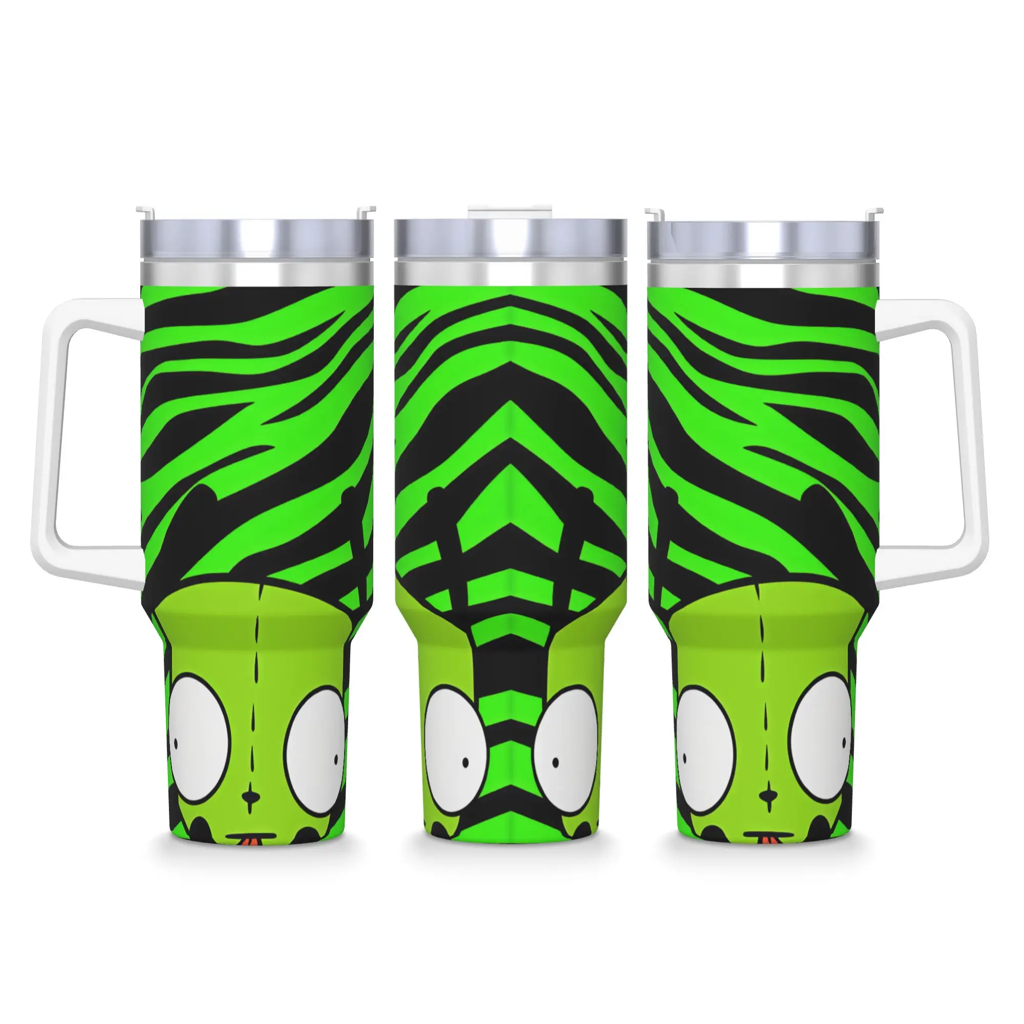 Stainless Steel Tumbler Gir Car Mugs With Straws Invaders Zims Driving Hot Drinks Water Bottle Keep Heat 40oz Thermal Cups